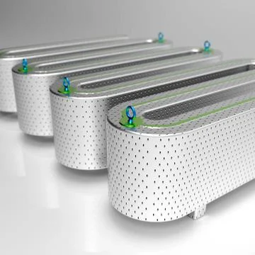 3d image of Bicycle Parking Coil on a light background 09 Stock-Illustration