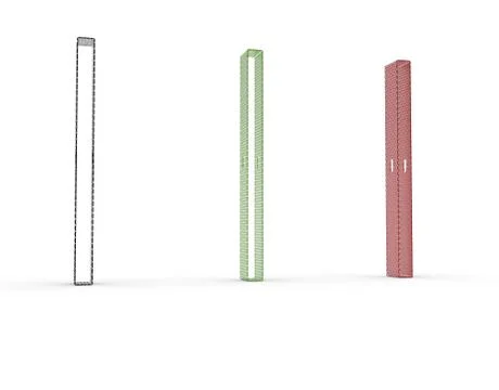 3d image of Bicycle Parking a column with a slot 00003.jpg Stock Illustration