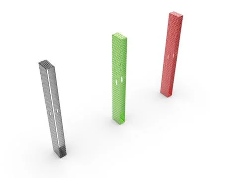 3d image of Bicycle Parking a column with a slot 00002.jpg Stock Illustration