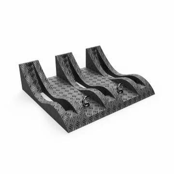 3D image of Bicycle Parking mini trio v2 09 Illustrazione stock