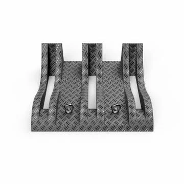3D image of Bicycle Parking mini trio v2 06 Stock Illustration
