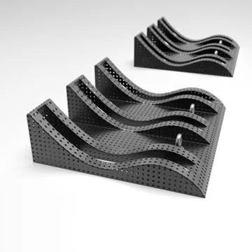 3D image of Bicycle Parking mini trio v2 08 Stock Illustration