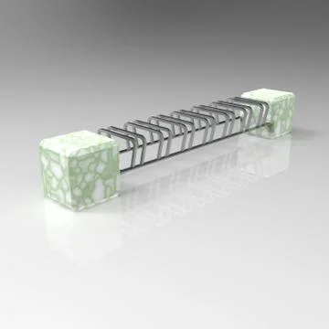 3d image of Bicycle Parking qube isometric view 10 Illustrazione stock