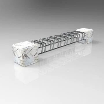 3d image of Bicycle Parking qube isometric view 3 Stock Illustration