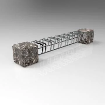 3d image of Bicycle Parking qube isometric view 8 Stock Illustration