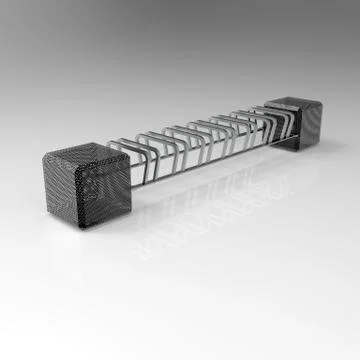 3d image of Bicycle Parking qube isometric view 4 Stock Illustration