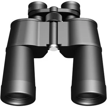 3D image of binoculars Stock Illustration