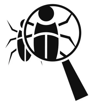 3d image of black and white optics logo on a white background Stock Illustration