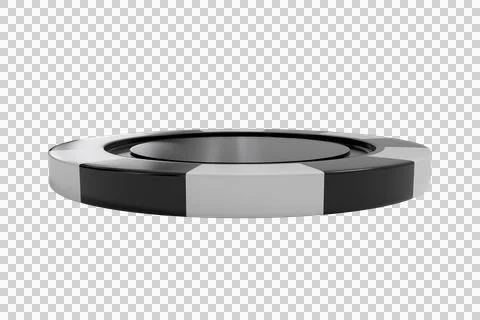 3D image of black gambling chip 스톡 일러스트