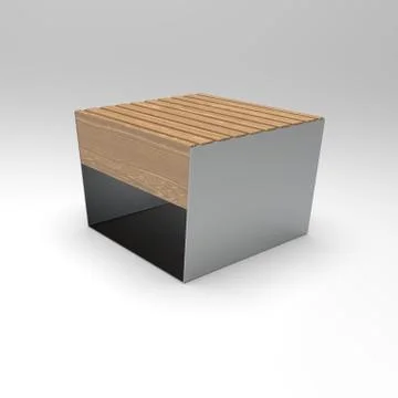 3d image of Blocq outdoor small chair 00001 Stock Illustration