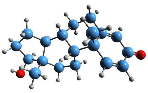 3D image of Boldenone skeletal formula Stock Illustration