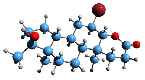 3D image of BOMT skeletal formula Stock Illustration