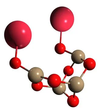 3D image of Borax skeletal formula イラスト素材