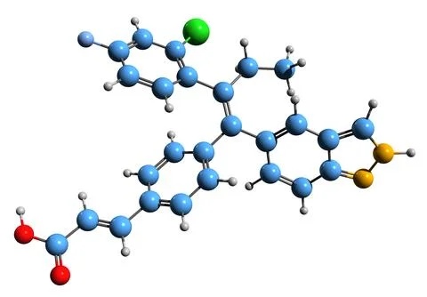 3D image of Brilanestrant skeletal formula Stock Illustration