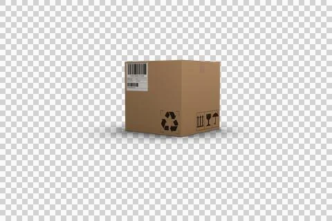 3D image of brown parcel Stock Illustration