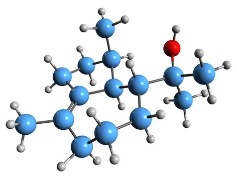3D image of bulnesol skeletal formula Stock Illustration
