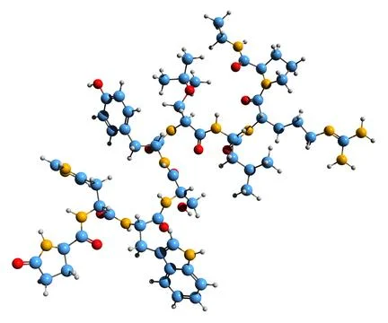 3D image of Buserelin skeletal formula Stock Illustration