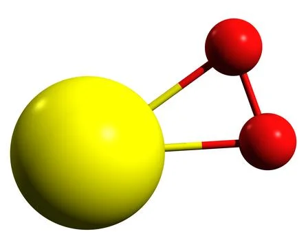 3D image of Calcium peroxide skeletal formula Stock Illustration