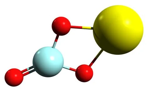 3D image of Calcium silicate skeletal formula Ilustração Stock