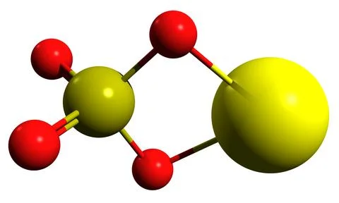 3D image of Calcium sulfate skeletal formula イラスト素材