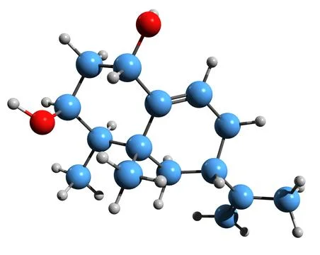 3D image of Capsidiol skeletal formula Stock Illustration