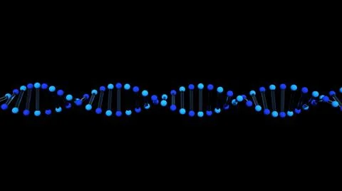 3d image cell structure of a gene, dna model, elements isolated on black Stock Illustration