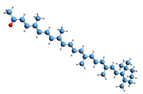 3D image of Citranaxanthin skeletal formula Stock Illustration