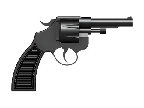 3D image of classic revolver Stock Illustration