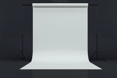 3d image of clean big space photo studio Ilustração Stock