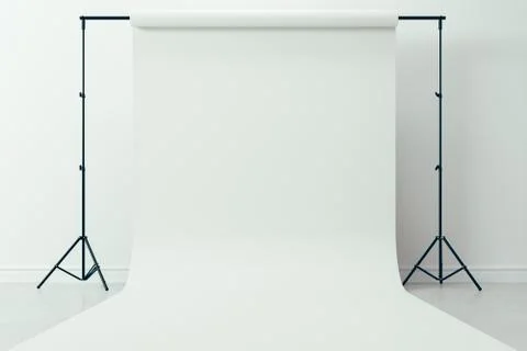 3d image of clean big space photo studio Stock Illustration