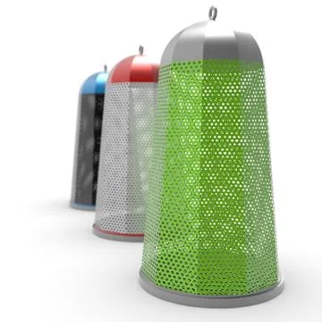 3d image of color Bollard octagonal shape 03 Stock Illustration