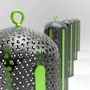 3d image of color a Parking column Parma 06 Illustrazione stock