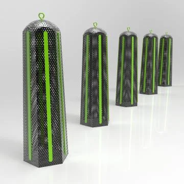 3d image of color a Parking column Parma 07 Stock Illustration