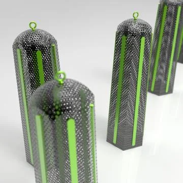 3d image of color a Parking column Parma 05 Stock Illustration
