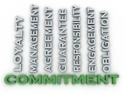 3d image Commitment  issues concept word cloud background Stock Illustration