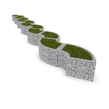 3d image complect of complex flower pot Transformer 13 Stock Illustration