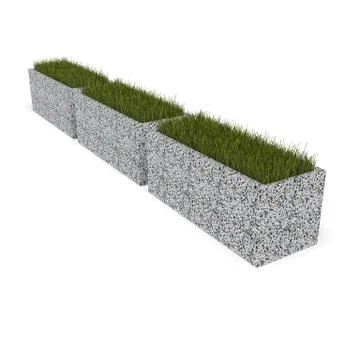 3d image complect of of complex Sitia flower pot trio Illustrazione stock