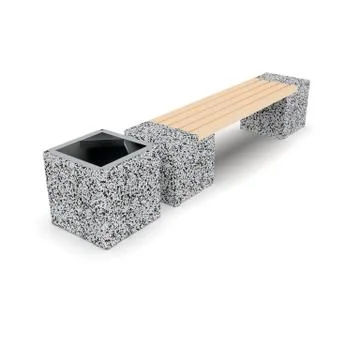 3d image complect of Euro2 bench and Carolina urn Stock Illustration