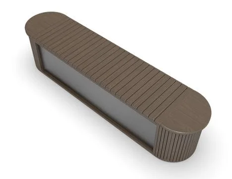3d image of Concrete bench antiterror 00003.jpg Stock Illustration