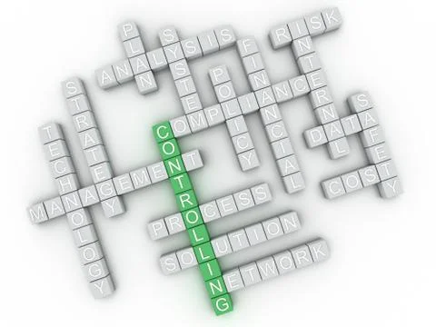 3d image Controlling  issues concept word cloud background 스톡 일러스트