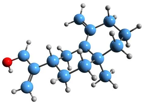 3D image of Costol skeletal formula Stock Illustration