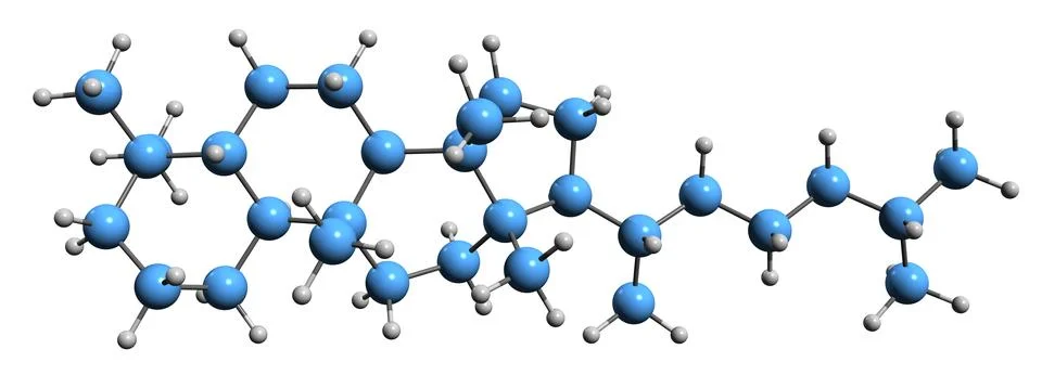 3D image of Cucurbitane skeletal formula Stock Illustration