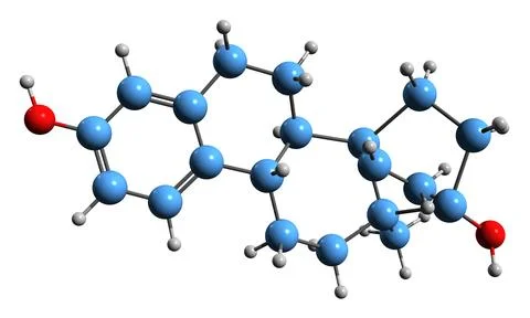 3D image of Cyclodiol skeletal formula Illustrazione stock