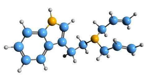 3D image of DALT skeletal formula Stock Illustration