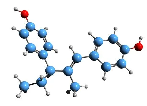 3D image of Dianol skeletal formula Stock Illustration
