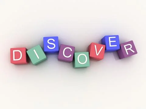 3d image Discover on white background Stock Illustration