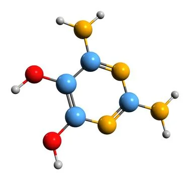 3D image of Divicine skeletal formula Stock Illustration