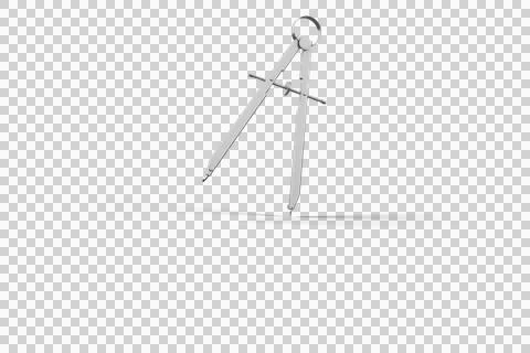 3D image of drawing compass Stock Illustration