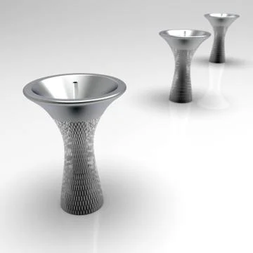 3d image of Drinking fresh water fountain 04 Stock Illustration