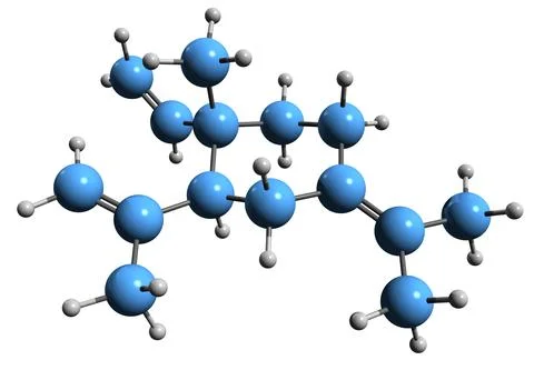 3D image of elemen skeletal formula Stock Illustration